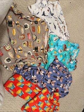 Posh Peanut Kids Pajama Bottoms - Red, Turquoise, Gray, Navy, Cream, Blue